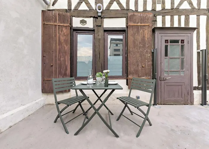 L'escale Normande - Terrasse - Gare Apartment *